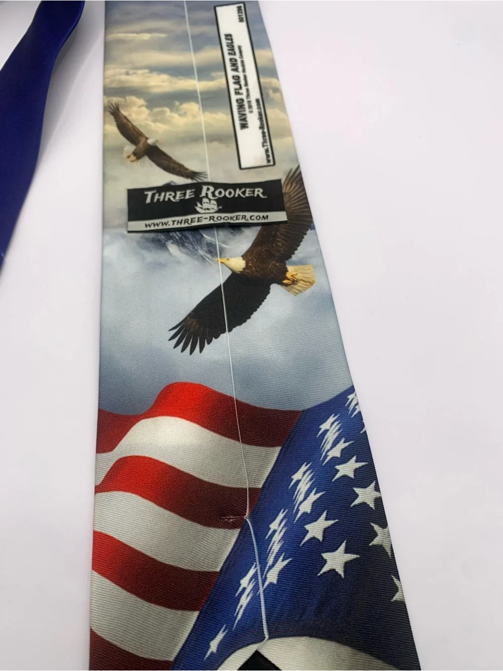 Patriotic Men's Tie in Red, White & Blue American Flag July 4th USA
